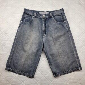 Halifax Extra Long Y2k Denim‎ Blue Jean Shorts size 38